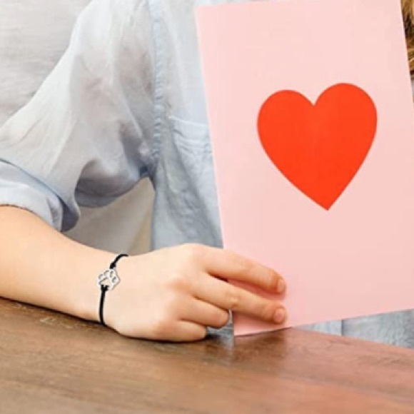 Stainless Steel Paw Print Adjustable Rope Bracelet - Picture 6 of 16